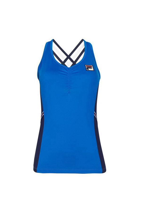 Tops Fila Mulher Fluorescente Azuis - Fila Heritage Cami En Portugal,LNSI-46307